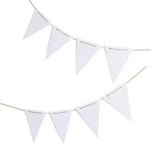 White Pennant Banner,White Vintage Double Sided Triangle Flagfor Party Decoration,Pack of 30pcs Triangle Flag White Pennant Banner,White Vintage Double Sided Triangle Flagfor Party Decoration,Pack of 30pcs Triangle Flag