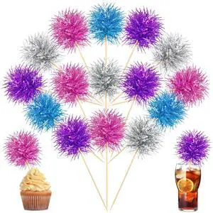 100 Pcs Cupcake Toppers Classic,Pink, Purple, Silver, Blue | Summer Party,Firework Foil Design, Sparkle Decoration, Cocktail Fruit Picks, Birthday Wedding Graduation Party Use 100 Pcs Cupcake Toppers Classic,Pink, Purple, Silver, Blue | Summer Party,Firework Foil Design, Sparkle Decoration, Cocktail Fruit Picks, Birthday Wedding Graduation Party Use