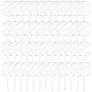 50Pcs 2 Inch Round Clear Acrylic Blank Cupcake Toppers With Sticks | DIY Mini Clear Circle Cupcake Picks Topper, Birthday Wedding Party Decor, Need To Peel Protective Film Off Before Use 50Pcs 2 Inch Round Clear Acrylic Blank Cupcake Toppers With Sticks | DIY Mini Clear Circle Cupcake Picks Topper, Birthday Wedding Party Decor, Need To Peel Protective Film Off Before Use