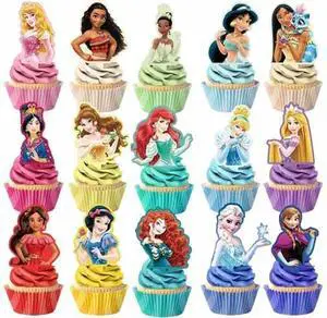 30 Pcs Cute Princess Cartoon Cake Toppers, Cupcake Decorations Birthday Cake, Cute Anime Princess Toppers for Muffin Waffles, Cake Scenographic Party Theme Cartoon for Children Girls 30 Pcs Cute Princess Cartoon Cake Toppers, Cupcake Decorations Birthday Cake, Cute Anime Princess Toppers for Muffin Waffles, Cake Scenographic Party Theme Cartoon for Children Girls