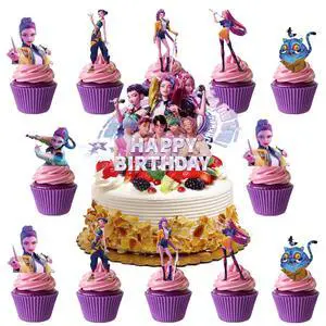 25 Pcs Cartoon Cake Decorations, Cute Happy Birthday Cake Toppers, Perfect for Theme Parties, Birthday Celebrations, and Holiday Festivities 25 Pcs Cartoon Cake Decorations, Cute Happy Birthday Cake Toppers, Perfect for Theme Parties, Birthday Celebrations, and Holiday Festivities