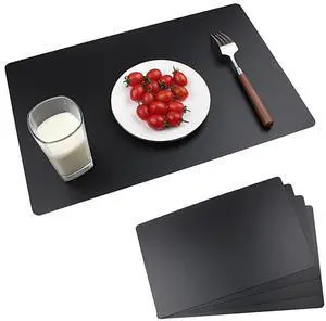 Black Placemats Set of 4 wipeable Washable Wipe Clean Rectangle Table Mats for Indoor Outdoor Rectangular Waterproof Dark Placemat Easy Clean Polypropylene Plastic Place mats (4, Black) Black Placemats Set of 4 wipeable Washable Wipe Clean Rectangle Table Mats for Indoor Outdoor Rectangular Waterproof Dark Placemat Easy Clean Polypropylene Plastic Place mats (4, Black)
