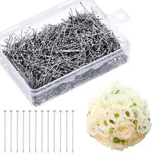 4000 Pieces 1 1/16 Inch Head Pins Diamond Head for Sewing Craft | Stainless Steel Straight, Fine Satin Needles for Dressmaker, Jewelry Making, Bouquet Assembly, Fabric Work and DIY Projects 4000 Pieces 1 1/16 Inch Head Pins Diamond Head for Sewing Craft | Stainless Steel Straight, Fine Satin Needles for Dressmaker, Jewelry Making, Bouquet Assembly, Fabric Work and DIY Projects