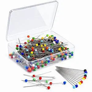 100PCS Sewing Pins for Fabric, Straight Pins Sewing with Pearlized Colored Heads, Quilting Supplies, Pearl, Stick, Corsage, Head 100PCS Sewing Pins for Fabric, Straight Pins Sewing with Pearlized Colored Heads, Quilting Supplies, Pearl, Stick, Corsage, Head