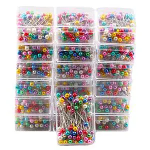 1000PCS Multicolor Straight Pins, Pearlized Ball Head Quilting Pins Long 1.5 inch for Fabric DIY Crafts 1000PCS Multicolor Straight Pins, Pearlized Ball Head Quilting Pins Long 1.5 inch for Fabric DIY Crafts