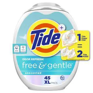 PODS Free and Gentle Odor Refresh Laundry Detergent Packs, 45 Count, Hypoallergenic Laundry Detergent Pods PODS Free and Gentle Odor Refresh Laundry Detergent Packs, 45 Count, Hypoallergenic Laundry Detergent Pods
