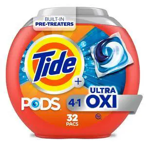 4-n-1 Ultra Oxi Pods Laundry Detergent Pacs, HE Compatible, Built in Pre-Treater for Stains, 32 Count 4-n-1 Ultra Oxi Pods Laundry Detergent Pacs, HE Compatible, Built in Pre-Treater for Stains, 32 Count