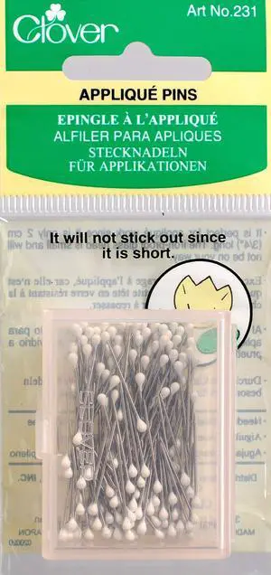 231 Applique Pins, 150 EA Per Pack 231 Applique Pins, 150 EA Per Pack