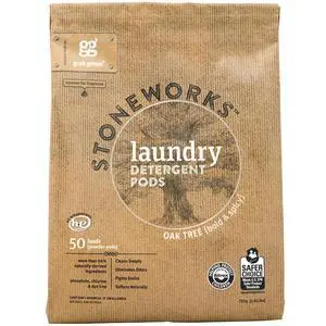 Stoneworks Laundry Detergent Pods, 50 Count, Oak Tree | EPA Safer Choice; Plant & Mineral-Based; Fights stains; Eliminates odors; Softens naturally; No Harsh Chemicals Stoneworks Laundry Detergent Pods, 50 Count, Oak Tree | EPA Safer Choice; Plant & Mineral-Based; Fights stains; Eliminates odors; Softens naturally; No Harsh Chemicals