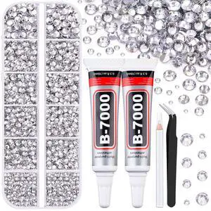 6100Pcs Resin Rhinestones for Crafting with 2Pcs 10ml B7000 Jewelry Glue, 1 Box Flatback Crystals Diamond (Clear) for Bedazzling Crafts DIY Nail Art Non Hotfix Gems for Clothing Shoes Tumblers 6100Pcs Resin Rhinestones for Crafting with 2Pcs 10ml B7000 Jewelry Glue, 1 Box Flatback Crystals Diamond (Clear) for Bedazzling Crafts DIY Nail Art Non Hotfix Gems for Clothing Shoes Tumblers