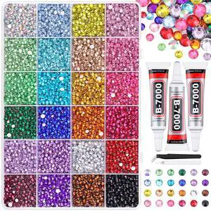 22000Pcs Resin Rhinestones for Bedazzling with Tweezers, Multicolor 2/3/4mm Rhinestones for Crafting with 3Pcs 10ml B7000 Jewelry Glue for DIY Crafts Clothing Tumblers Shoes Fabric Nail Art 22000Pcs Resin Rhinestones for Bedazzling with Tweezers, Multicolor 2/3/4mm Rhinestones for Crafting with 3Pcs 10ml B7000 Jewelry Glue for DIY Crafts Clothing Tumblers Shoes Fabric Nail Art