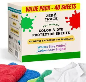 Color Catchers for Laundry - Protects Clothes with Color Dye Catcher,Run Remover, Color Grabbing and Color Bleed Remover for Clothes - 40 Sheets Color Catchers for Laundry - Protects Clothes with Color Dye Catcher,Run Remover, Color Grabbing and Color Bleed Remover for Clothes - 40 Sheets