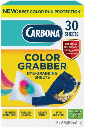 Color Grabber (30 Sheets), Prevents Color Runs & Dye Transfer in Mixed Loads, Helps Prevent Graying, Revives Colors, Plant-Based Fibers Color Grabber (30 Sheets), Prevents Color Runs & Dye Transfer in Mixed Loads, Helps Prevent Graying, Revives Colors, Plant-Based Fibers