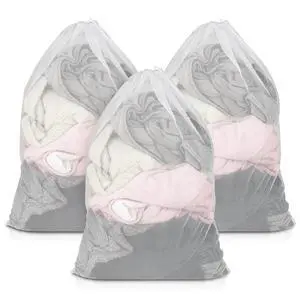 3 Pack Mesh Laundry Bags 23x34 Inch Drawstring Locking for Travel Home | mesh bags with locking drawstring, Tear-resistant for blankets & towels, Lightweight foldable for travel/dorm 3 Pack Mesh Laundry Bags 23x34 Inch Drawstring Locking for Travel Home | mesh bags with locking drawstring, Tear-resistant for blankets & towels, Lightweight foldable for travel/dorm