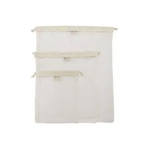 Organic Cotton Mesh Laundry Bag Set of 3 (L,M,S) | Three Versatile SizesFrom Bras to Blouses GOTS Certified Microplastics-Free Organic Cotton Mesh Laundry Bag Set of 3 (L,M,S) | Three Versatile SizesFrom Bras to Blouses GOTS Certified Microplastics-Free
