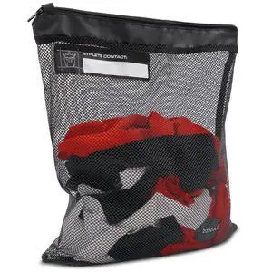 Athlete Wash Bag - Mesh Sports Laundry Bag w/Zipper Lock - Black Athlete Wash Bag - Mesh Sports Laundry Bag w/Zipper Lock - Black