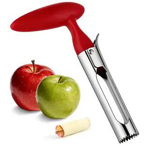 Premium Apple Corer Tool, Apple Core Remover with Sharp Serrated Blades, Ergonomic Handle & Stainless Steel - Easy Push for Quick Coring, Fruit Core Remover for Apples, Pears, Peppers Premium Apple Corer Tool, Apple Core Remover with Sharp Serrated Blades, Ergonomic Handle & Stainless Steel - Easy Push for Quick Coring, Fruit Core Remover for Apples, Pears, Peppers