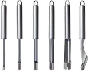 Fruit and Vegetable Corer Tool, Multi-Function Stainless Corer and Pitter Remover Set for Apple, Pear, Cherry, Jujube, Red Dates, Berry, Chili, Jalapeno Pepper, Tomato, potato - 6 Pieces Fruit and Vegetable Corer Tool, Multi-Function Stainless Corer and Pitter Remover Set for Apple, Pear, Cherry, Jujube, Red Dates, Berry, Chili, Jalapeno Pepper, Tomato, potato - 6 Pieces