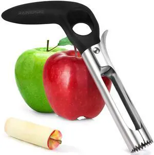 Upgraded Handle Premium Apple Corer Tool, Ultra Sharp, 304 Stainless Steel, Dishwasher Safe, Serrated Blades for Easy Coring, Black Upgraded Handle Premium Apple Corer Tool, Ultra Sharp, 304 Stainless Steel, Dishwasher Safe, Serrated Blades for Easy Coring, Black