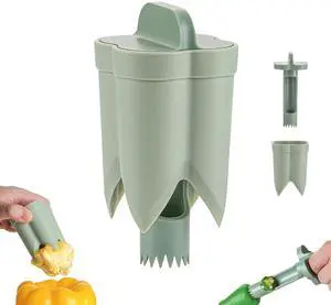 2 in 1 Pepper Corer Seed Remover Tool,Bell Pepper Quickly Corer Remover | Jalapeno Pepper Corer Cutter Deseeder Tool for Vegetable & Fruit, Practical Kitchen Gadget for Cooking, Camping and BBQ 2 in 1 Pepper Corer Seed Remover Tool,Bell Pepper Quickly Corer Remover | Jalapeno Pepper Corer Cutter Deseeder Tool for Vegetable & Fruit, Practical Kitchen Gadget for Cooking, Camping and BBQ
