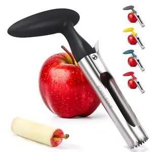 Premium Apple Corer Tool - Easy to Use and Clean - Sturdy Apple Core Remover with Sharp Serrature - Stainless Steel Corers for Apple and Pear - Core Fruits with Ease(Black) Premium Apple Corer Tool - Easy to Use and Clean - Sturdy Apple Core Remover with Sharp Serrature - Stainless Steel Corers for Apple and Pear - Core Fruits with Ease(Black)