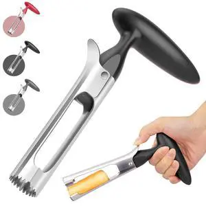 Apple Corer, Premium Stainless Steel Apple Corer Tool,Sturdy Ergonomic Handle, Easy to Use and Clean, Durable,Remover for Pears, Bell Peppers, Fuji, Honeycrisp, Pink Lady Apples (black) Apple Corer, Premium Stainless Steel Apple Corer Tool,Sturdy Ergonomic Handle, Easy to Use and Clean, Durable,Remover for Pears, Bell Peppers, Fuji, Honeycrisp, Pink Lady Apples (black)