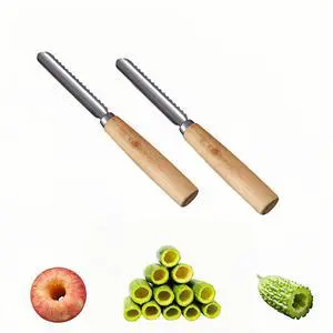 2-Pack Vegetable Corer Tool - 8" Stainless Steel Fruit & Veggie Corer for Zucchini, Apples, Eggplant - Hollow Out for Stuffing with Wood Handle - Kitchen Coring Tool 2-Pack Vegetable Corer Tool - 8" Stainless Steel Fruit & Veggie Corer for Zucchini, Apples, Eggplant - Hollow Out for Stuffing with Wood Handle - Kitchen Coring Tool