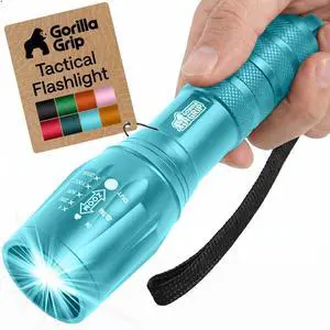 Powerful LED Handheld Tactical Flashlight, Turquoise | Water Resistant 750 FT High Lumen, 5 Adjustable Modes, Ultra Bright Zoom , Small Mini Flashlights, Camping, Night Dog Walking Powerful LED Handheld Tactical Flashlight, Turquoise | Water Resistant 750 FT High Lumen, 5 Adjustable Modes, Ultra Bright Zoom , Small Mini Flashlights, Camping, Night Dog Walking