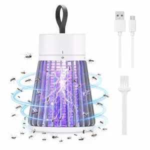 Rechargeable Hanging Mosquito Killer Lamp - Portable UV Insect Trap for Indoor/Outdoor, USB-Powered with Grid for Camping, Bedroom, Patio Rechargeable Hanging Mosquito Killer Lamp - Portable UV Insect Trap for Indoor/Outdoor, USB-Powered with Grid for Camping, Bedroom, Patio