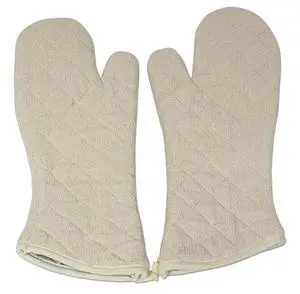 Quilted Cotton Terry Oven Mitts for Baking, BBQ, and Cooking Protection, Heat-Resistant Gloves for Kitchen and Grill, Comfortable Grip, Machine Washable, Reusable, 17-Inch, 1 Pair Quilted Cotton Terry Oven Mitts for Baking, BBQ, and Cooking Protection, Heat-Resistant Gloves for Kitchen and Grill, Comfortable Grip, Machine Washable, Reusable, 17-Inch, 1 Pair