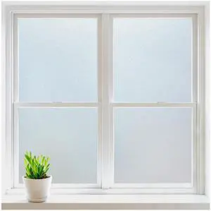 Frosted Glass Window Privacy Film, Static Cling, 17.5" x 78.7" | Heat Control UV Blocking Sticker, Non Adhesive Removable Tint, No Glue Anti-Glare Renter Friendly Coverings for Home Bathroom Frosted Glass Window Privacy Film, Static Cling, 17.5" x 78.7" | Heat Control UV Blocking Sticker, Non Adhesive Removable Tint, No Glue Anti-Glare Renter Friendly Coverings for Home Bathroom