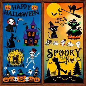 Halloween Party Decorations - Reusable Window Clings for Halloween Decorations Indoor Outdoor | Pumpkin Ghost Static Window Decor Stickers for Office Party Favors Supplies Crafts Gifts Toys for Kids Halloween Party Decorations - Reusable Window Clings for Halloween Decorations Indoor Outdoor | Pumpkin Ghost Static Window Decor Stickers for Office Party Favors Supplies Crafts Gifts Toys for Kids