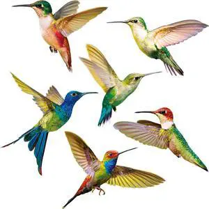 6 Pieces Hummingbird Window Decal Bird Sticker Strike Prevent Cling | Large Non Adhesive Reusable Anti-Collision Vinyl Prevention Glass Doors Patio Deterrent Visible Distance Static Cling 6 Pieces Hummingbird Window Decal Bird Sticker Strike Prevent Cling | Large Non Adhesive Reusable Anti-Collision Vinyl Prevention Glass Doors Patio Deterrent Visible Distance Static Cling