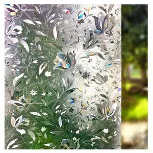 Window Privacy Film, Tulip Stained Glass Sticker 17.5 x 78.7 | Decorative Rainbow UV Blocking Anti-Glare, Non-Adhesive, Easy to Install, Renter-Friendly Frosted Window Clings for Glass Window Privacy Film, Tulip Stained Glass Sticker 17.5 x 78.7 | Decorative Rainbow UV Blocking Anti-Glare, Non-Adhesive, Easy to Install, Renter-Friendly Frosted Window Clings for Glass