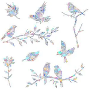 Branch-Birds Prism Window Collision Clings for Bird Strikes | Static Glass Reminder Sticker Decals, Window Anti-Collision, Rainbow Maker, Save Birds from Hitting Windows, Non Adhesive Branch-Birds Prism Window Collision Clings for Bird Strikes | Static Glass Reminder Sticker Decals, Window Anti-Collision, Rainbow Maker, Save Birds from Hitting Windows, Non Adhesive