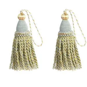 2 Pack Tassels with Loops, DIY Decorative Tassel,Mix Blue | Twisted Tassel, Key Tassel for Antique Keys, Door Knobs and Furniture 2 Pack Tassels with Loops, DIY Decorative Tassel,Mix Blue | Twisted Tassel, Key Tassel for Antique Keys, Door Knobs and Furniture