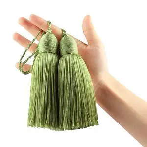 2Pcs Key Tassel with Loop DIY Handmade Craft Accessories,Green | Tassels for Crafts,Elegant Door Tassel,Large Decorative Tassels,Door Tassels for Knobs,Curtain and Home Decoration,Green 2Pcs Key Tassel with Loop DIY Handmade Craft Accessories,Green | Tassels for Crafts,Elegant Door Tassel,Large Decorative Tassels,Door Tassels for Knobs,Curtain and Home Decoration,Green