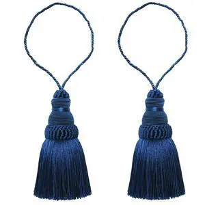 2Pcs Colorful Tassel Key Tassels DIY Accessories(Navy) | 9.5 Inch Tassels for Crafts,Door Tassel for Knobs,Elegant Tassels for Curtain and Home Decoration,Large Decorative Tassels 2Pcs Colorful Tassel Key Tassels DIY Accessories(Navy) | 9.5 Inch Tassels for Crafts,Door Tassel for Knobs,Elegant Tassels for Curtain and Home Decoration,Large Decorative Tassels
