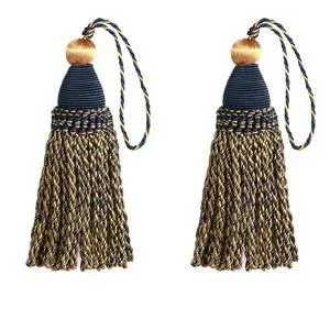 2 Pack Tassels with Loops, DIY Decorative Tassel, Mix Navy | Twisted Tassel, Key Tassel for Antique Keys, Door Knobs and Furniture 2 Pack Tassels with Loops, DIY Decorative Tassel, Mix Navy | Twisted Tassel, Key Tassel for Antique Keys, Door Knobs and Furniture