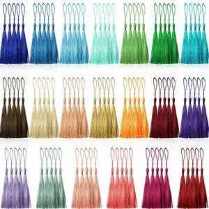 100 Pcs 13cm/5 Inch Silky Handmade Soft Craft Mini Tassels with Loops for Jewelry Making, DIY Projects, Bookmarks, 20 Colors, 5 Pcs of Each 100 Pcs 13cm/5 Inch Silky Handmade Soft Craft Mini Tassels with Loops for Jewelry Making, DIY Projects, Bookmarks, 20 Colors, 5 Pcs of Each