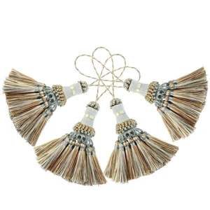 Key Tassel 4 Pack Blue Handmade Craft Tassels Charms | Elegant Polyester Tassels, for Key Chain, Straps, DIY Accessories, Home Decoration Key Tassel 4 Pack Blue Handmade Craft Tassels Charms | Elegant Polyester Tassels, for Key Chain, Straps, DIY Accessories, Home Decoration