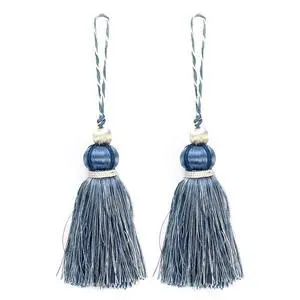 Tassel Key Tassel with Loops for Curtain Decoration,2Pcs | Polyester Key Tassels for Key Chain Straps DIY Accessories,Handmade Tassel Key Tassel with Loops for Curtain Decoration,2Pcs | Polyester Key Tassels for Key Chain Straps DIY Accessories,Handmade