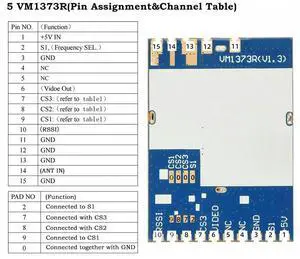 Transmitter Module DC 5V VM1373R 1.2G 1.3G FPV Receiver Video Audio Transmission Module Transmitter Module DC 5V VM1373R 1.2G 1.3G FPV Receiver Video Audio Transmission Module