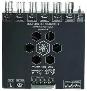 TPA3255 Amplifier XY-DP600H High Power Audio Amplifier Board 300W*2+600W Bass Output with Bluetooth for DIY Home Theater TPA3255 Amplifier XY-DP600H High Power Audio Amplifier Board 300W*2+600W Bass Output with Bluetooth for DIY Home Theater