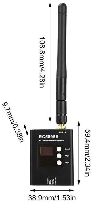 DC 6-40V RC5896S 4.9-6.1GHz 600mw 5km AV Receiver Transmitter for FPV Multicopter RC Aircraft Quadcopter DC 6-40V RC5896S 4.9-6.1GHz 600mw 5km AV Receiver Transmitter for FPV Multicopter RC Aircraft Quadcopter