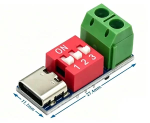 USB-C PD Trigger Board Module PD/QC Decoy Board Fast Charge USB Type-c to 12v High Speed Charger Power Delivery Boost Module USB-C PD Trigger Board Module PD/QC Decoy Board Fast Charge USB Type-c to 12v High Speed Charger Power Delivery Boost Module