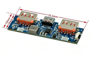 Micro/Type-C USB 5V 2.4A Dual USB Boost Charger Board Mobile Power Bank Accessories For Phone DIY Micro/Type-C USB 5V 2.4A Dual USB Boost Charger Board Mobile Power Bank Accessories For Phone DIY