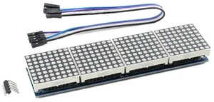 MAX7219 Dot Matrix Module for Microcontroller 4 in One Display Red Green Blue Light with 5P Line and Pin MAX7219 Dot Matrix Module for Microcontroller 4 in One Display Red Green Blue Light with 5P Line and Pin