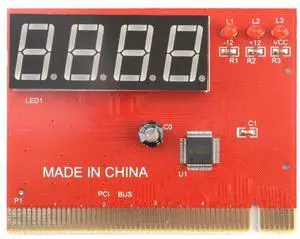 4 Digital PCI Card PC Analyzer Diagnostic Motherboard POST Test Red LED Motherboard Tester 4 Digital PCI Card PC Analyzer Diagnostic Motherboard POST Test Red LED Motherboard Tester