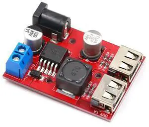 5pcs/lot LM2596 Dual USB DC-DC 9V 12V 24V 36V to 5V 3A Step Down Buck Converter Board Car Charger Power Supply Module HW-412 5pcs/lot LM2596 Dual USB DC-DC 9V 12V 24V 36V to 5V 3A Step Down Buck Converter Board Car Charger Power Supply Module HW-412